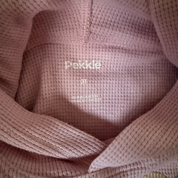 Pekkle Girls' Hooded Long-Sleeve Top with Heart Pocket - Picture 3 of 4